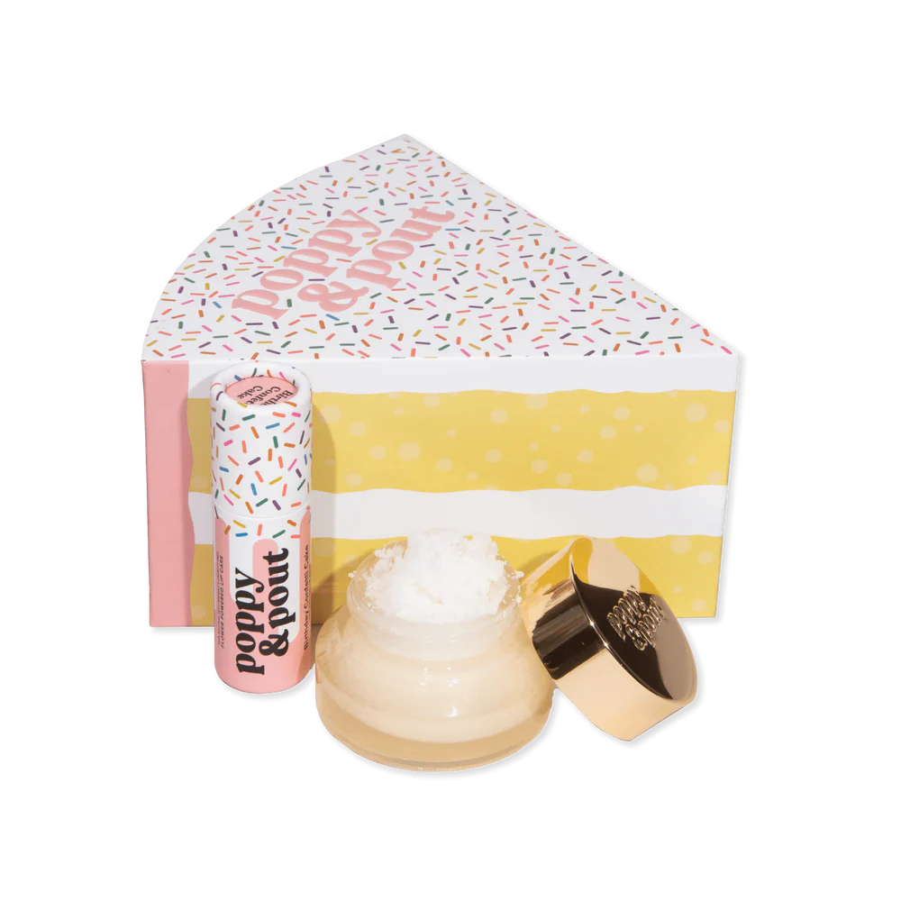Poppy & Pout Birthday Confetti Cake Duo
