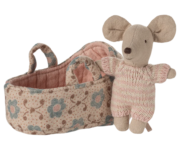Baby Mouse in Carry Cot