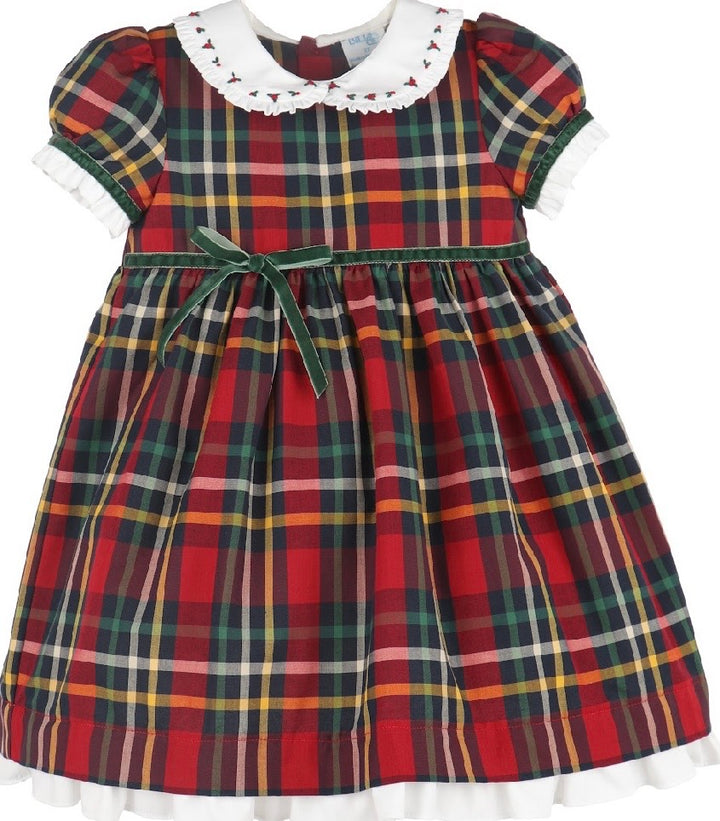 Christmas Plaid Dress - Red