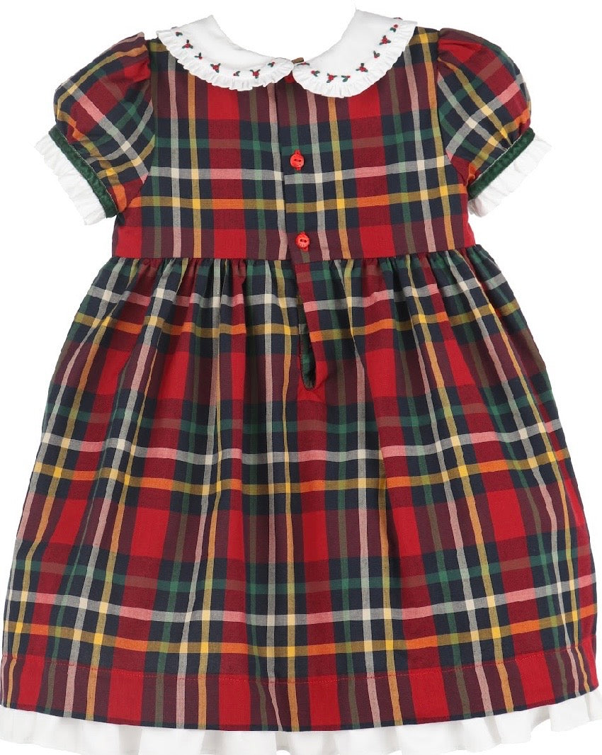 Christmas Plaid Dress - Red