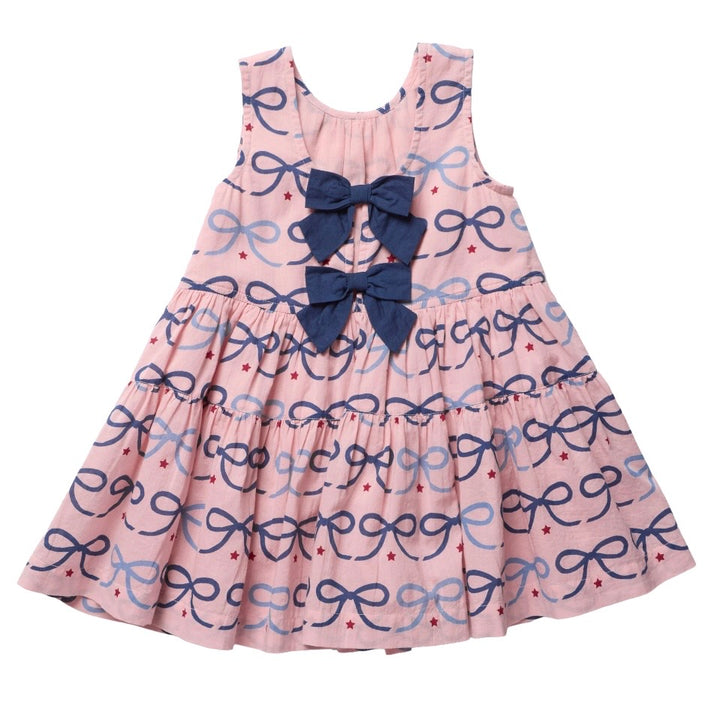 Girls Eloise Dress Pink Bows