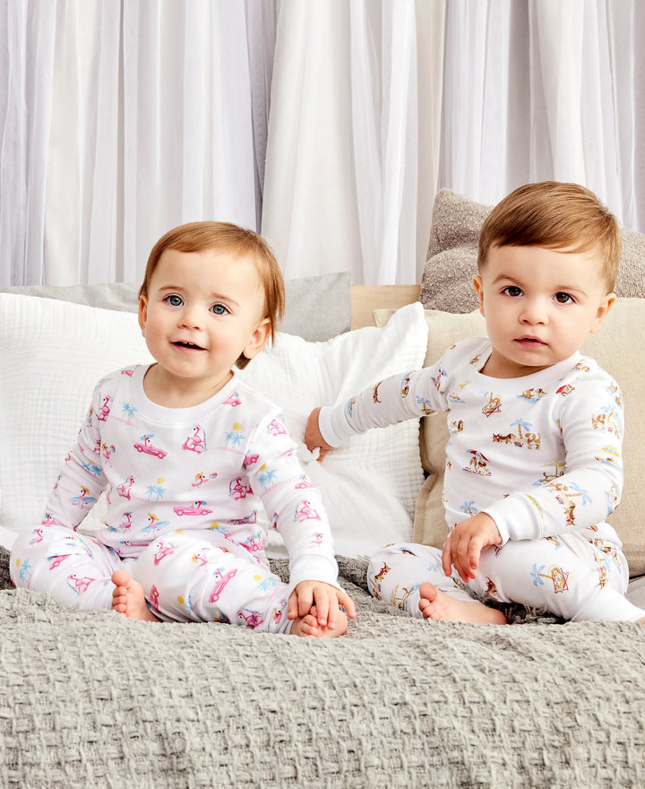 Flamingo Surf's Up Baby Pajama Set
