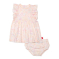 Load image into Gallery viewer, Floral Coral Dress with Diaper Cover
