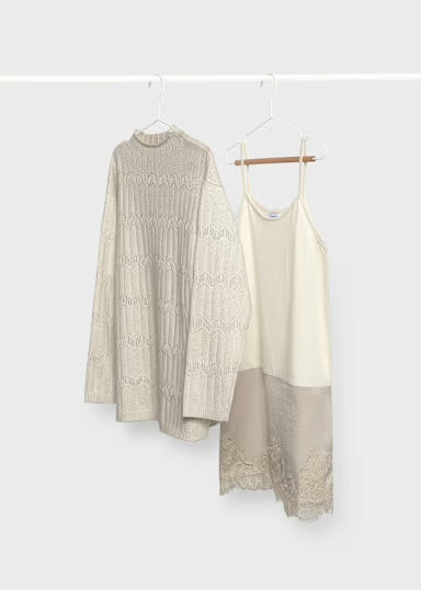 Lace &amp; Knit Dress