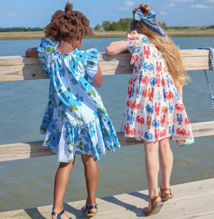 Girls Elsie Dress Lobsters & Crabs