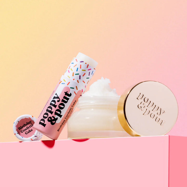 Poppy & Pout Birthday Confetti Cake Duo