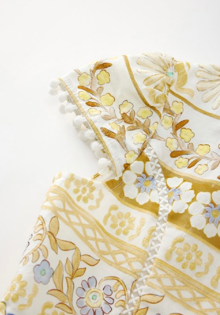 Lara Embroidery Mini Dress