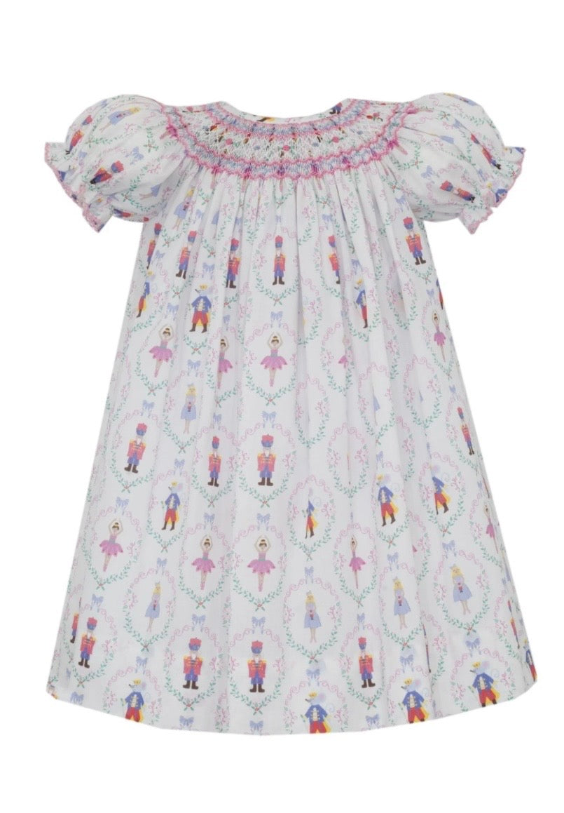 Nutcracker Print Bishop Dress