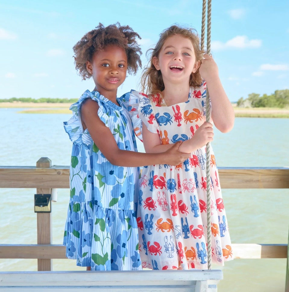 Girls Elsie Dress Lobsters & Crabs