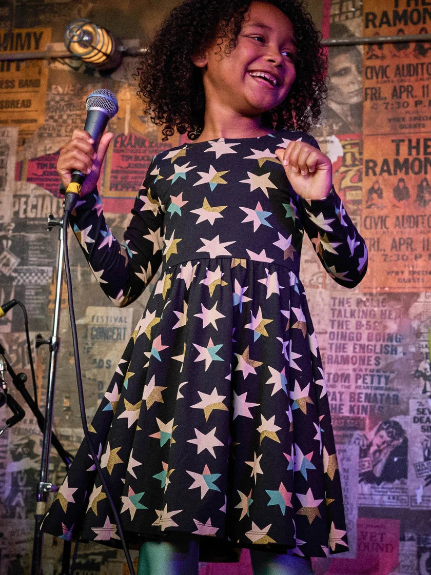 Printed Ballet Dress - Metallic Stars