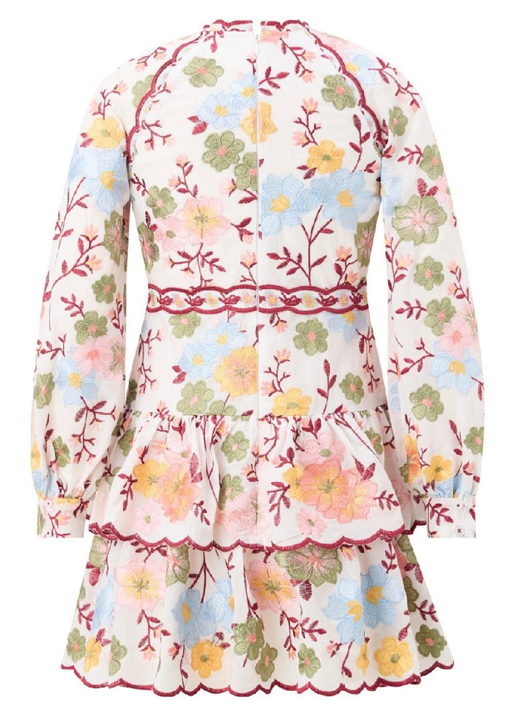 Penelope Cotton Embroidery Mini Dress