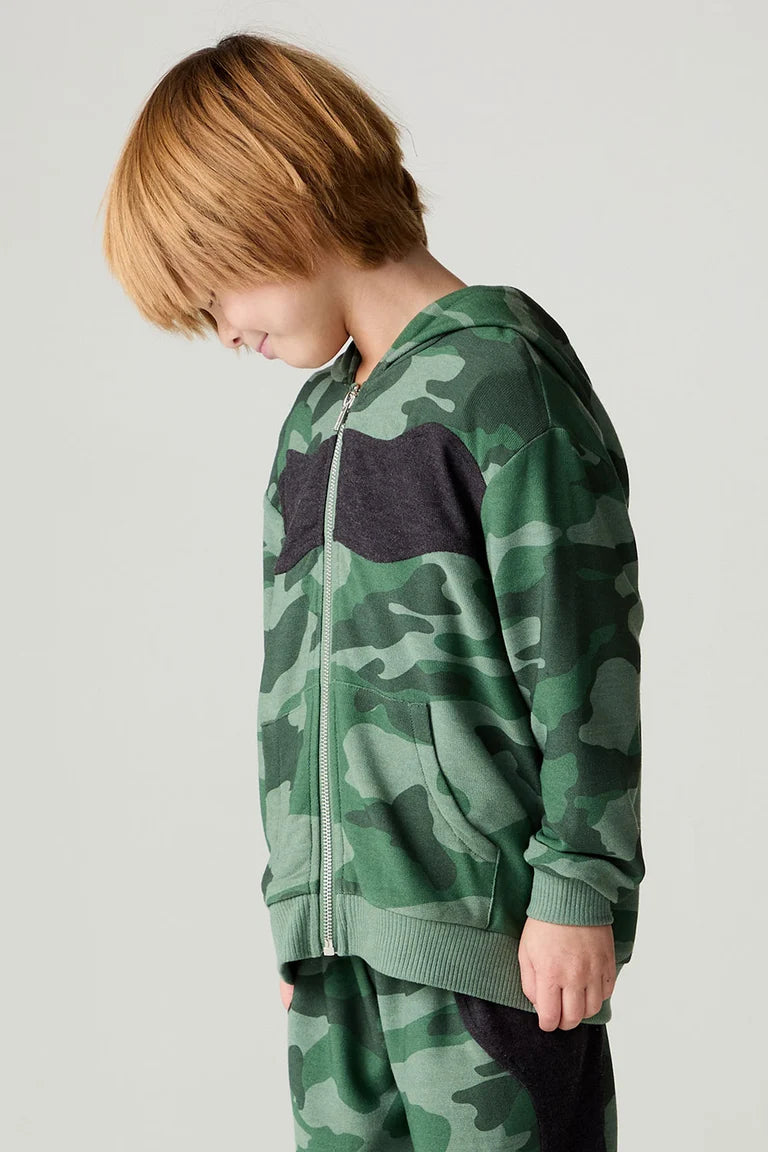 Blocked Camo Boys Hoodie