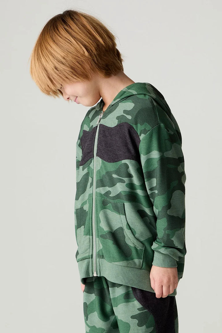 Blocked Camo Boys Hoodie