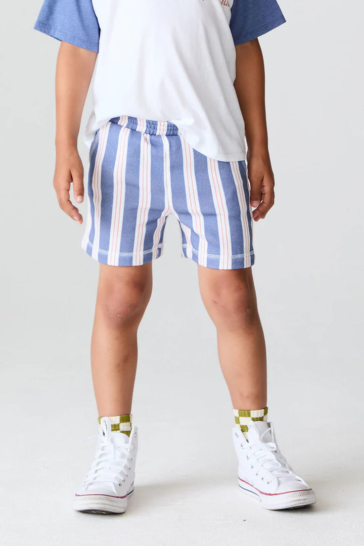 Zuma Cotton Terry Cozy Beach Shorts Shamu Stripe
