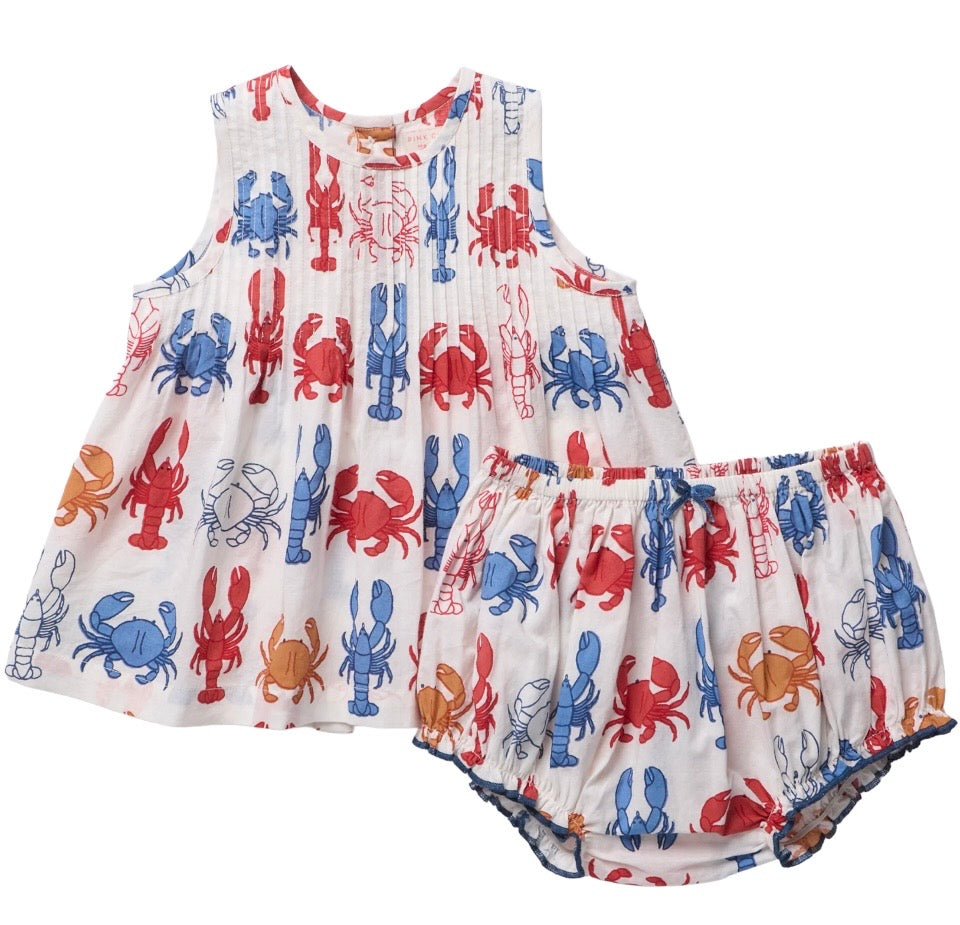 Baby Girls Jaipur 2pc Set Lobsters & Crabs