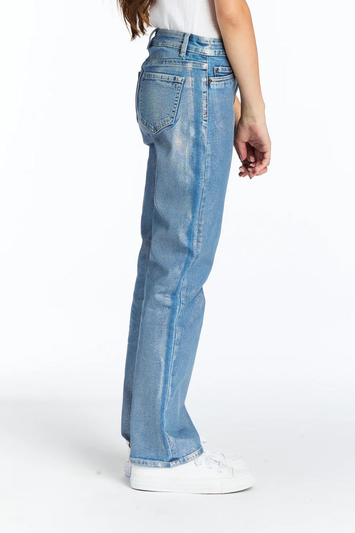 Coated Slim Straight Denim