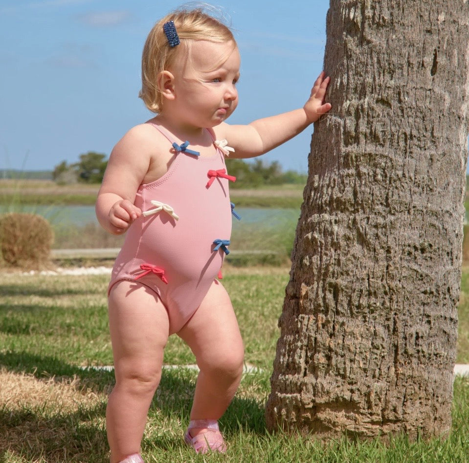 Baby Girls Lottie Suit Pink Bows