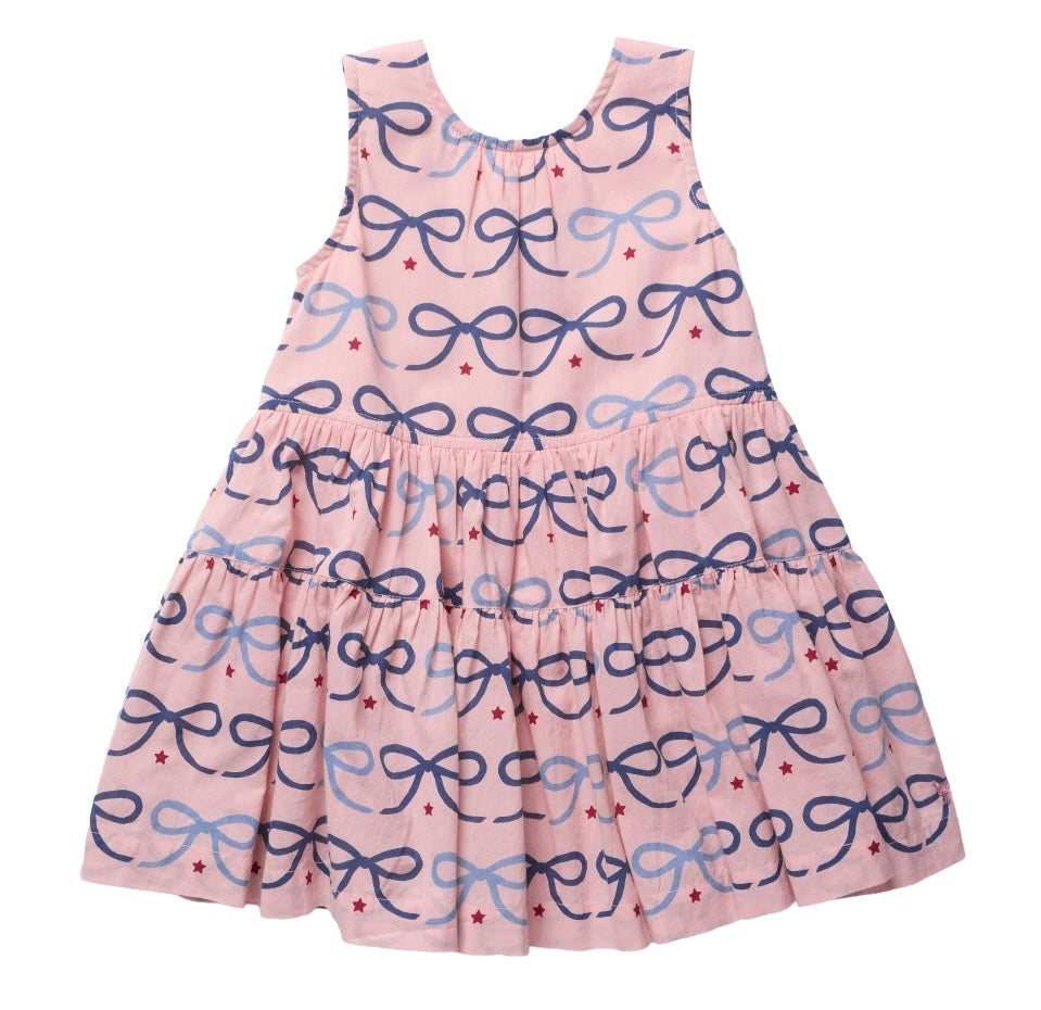 Girls Eloise Dress Pink Bows