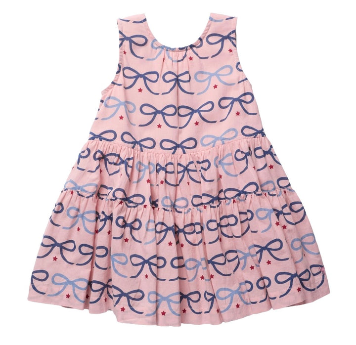 Girls Eloise Dress Pink Bows