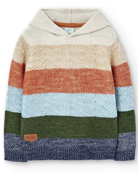 Knitted Hooded Sweater
