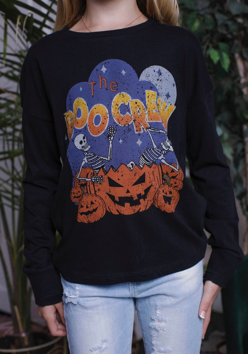 The Boo Crew Skeleton Halloween Graphic
