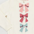 Load image into Gallery viewer, Girls Maude Sweater - Cream Bows
