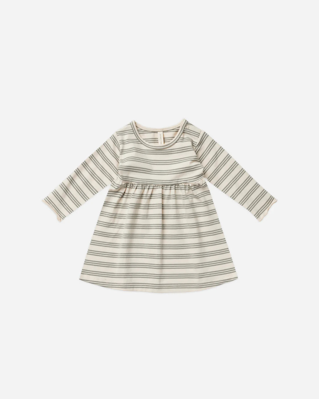 Long Sleeve Basil Stripe Baby Dress