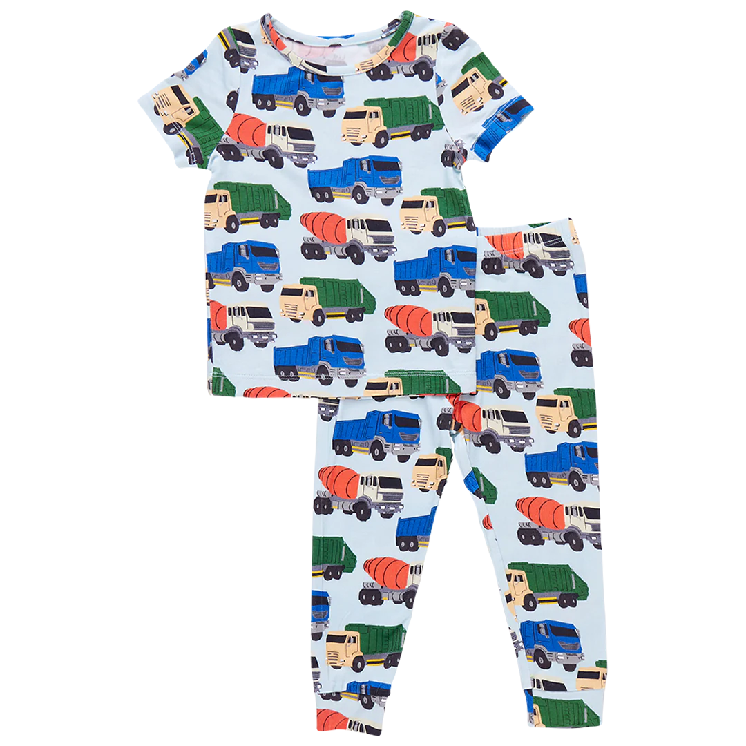 Dump Trucks Bamboo Pajama Set