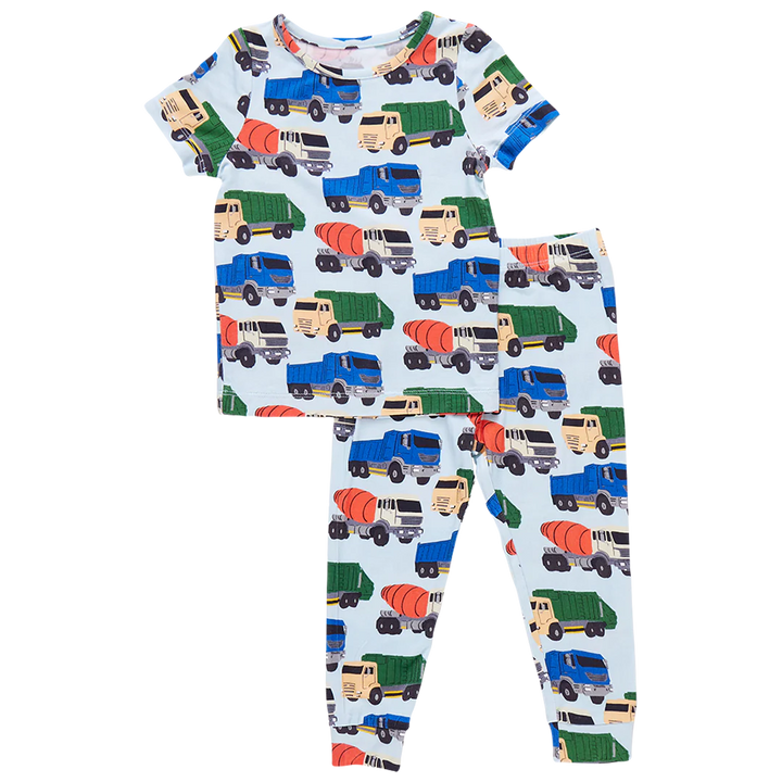 Dump Trucks Bamboo Pajama Set