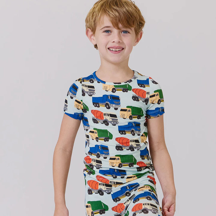 Dump Trucks Bamboo Pajama Set