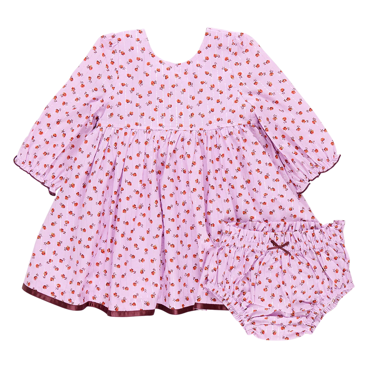 Baby Amma Dress Lavender Tiny Roses