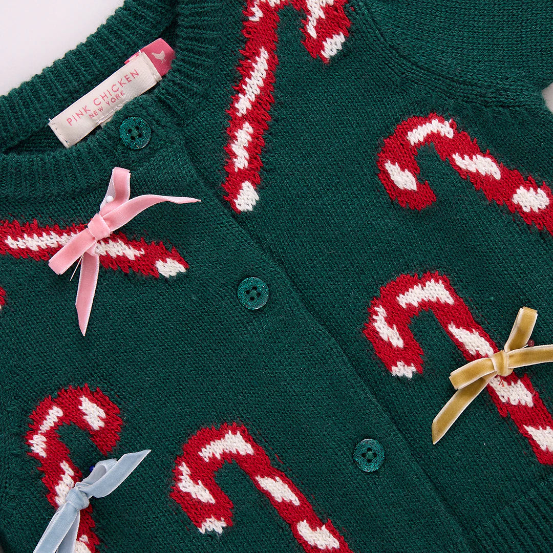 Constance Sweater Candy Cane Bows