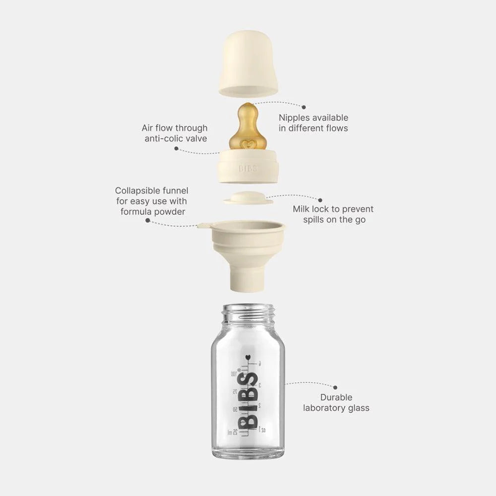 Baby Glass Bottle Complete Set 110ml