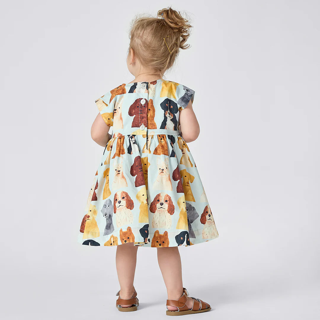 Adaline Dress Set Watercolor Dogs