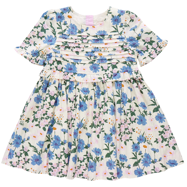 Raquel Dress Melon Daisy Floral