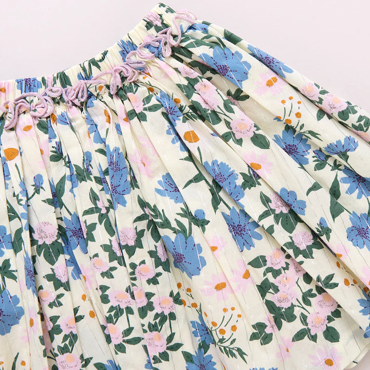 Melon Daisy Floral Gianna Skirt