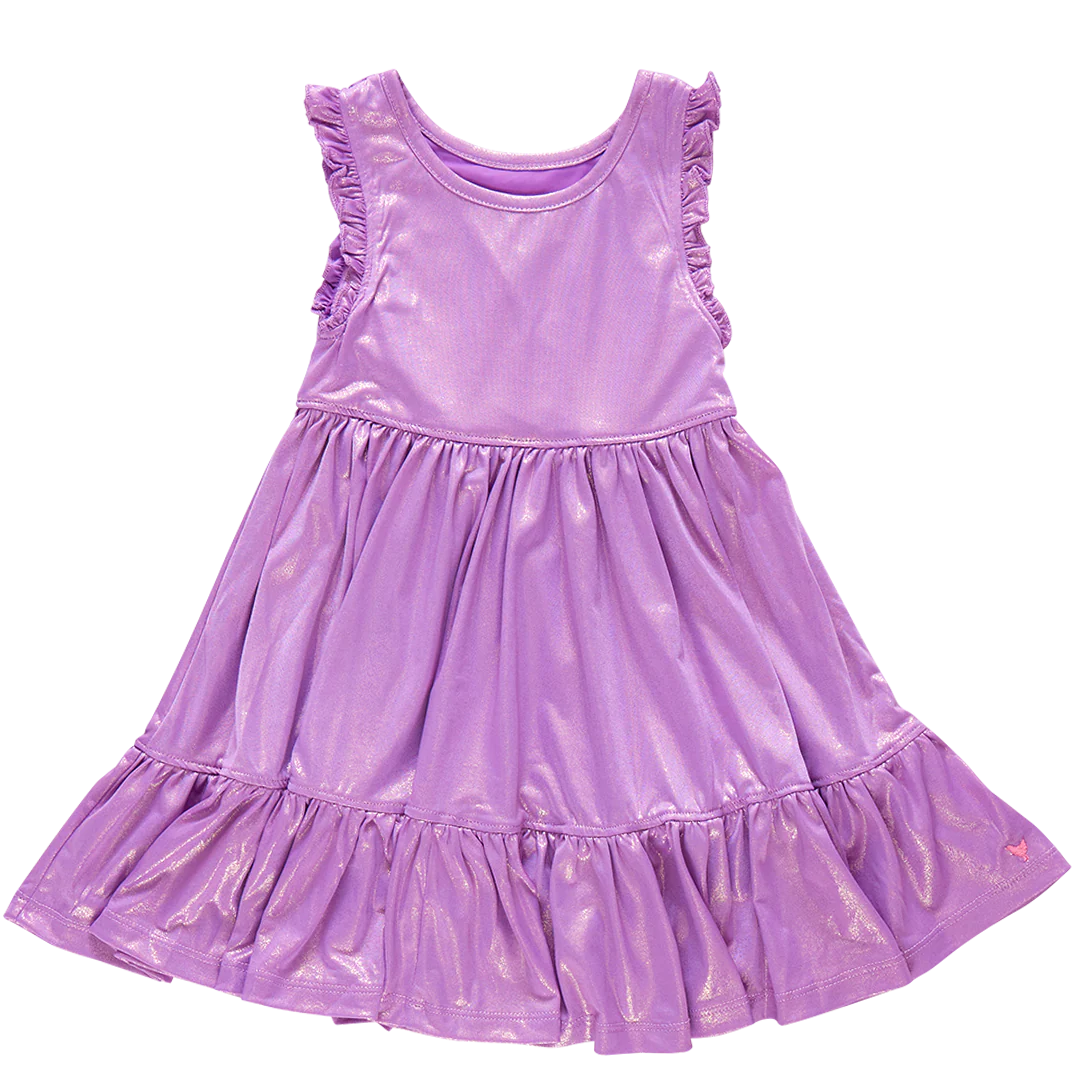 Purple Lame Kelsey Dress