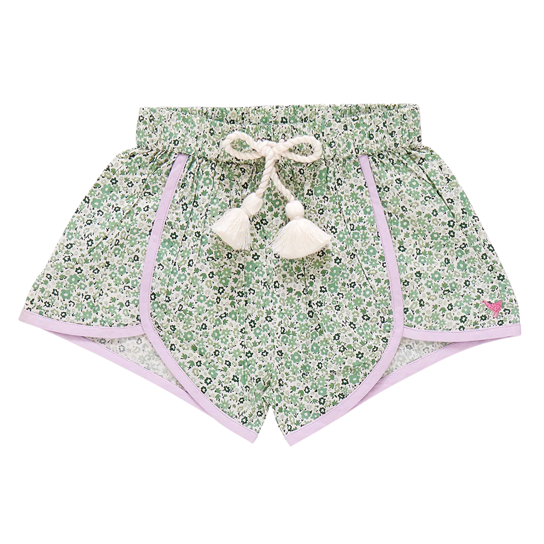 Green Mini Ditsy Millie Short