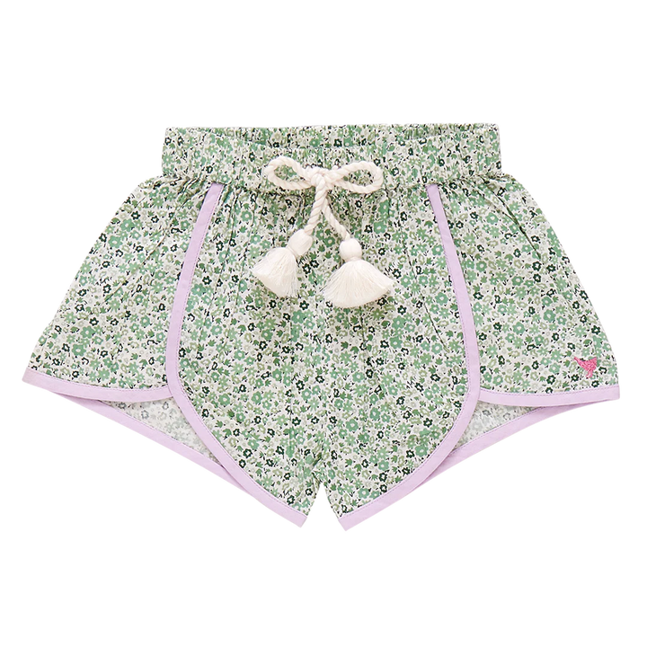 Green Mini Ditsy Millie Short