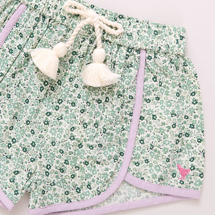 Green Mini Ditsy Millie Short