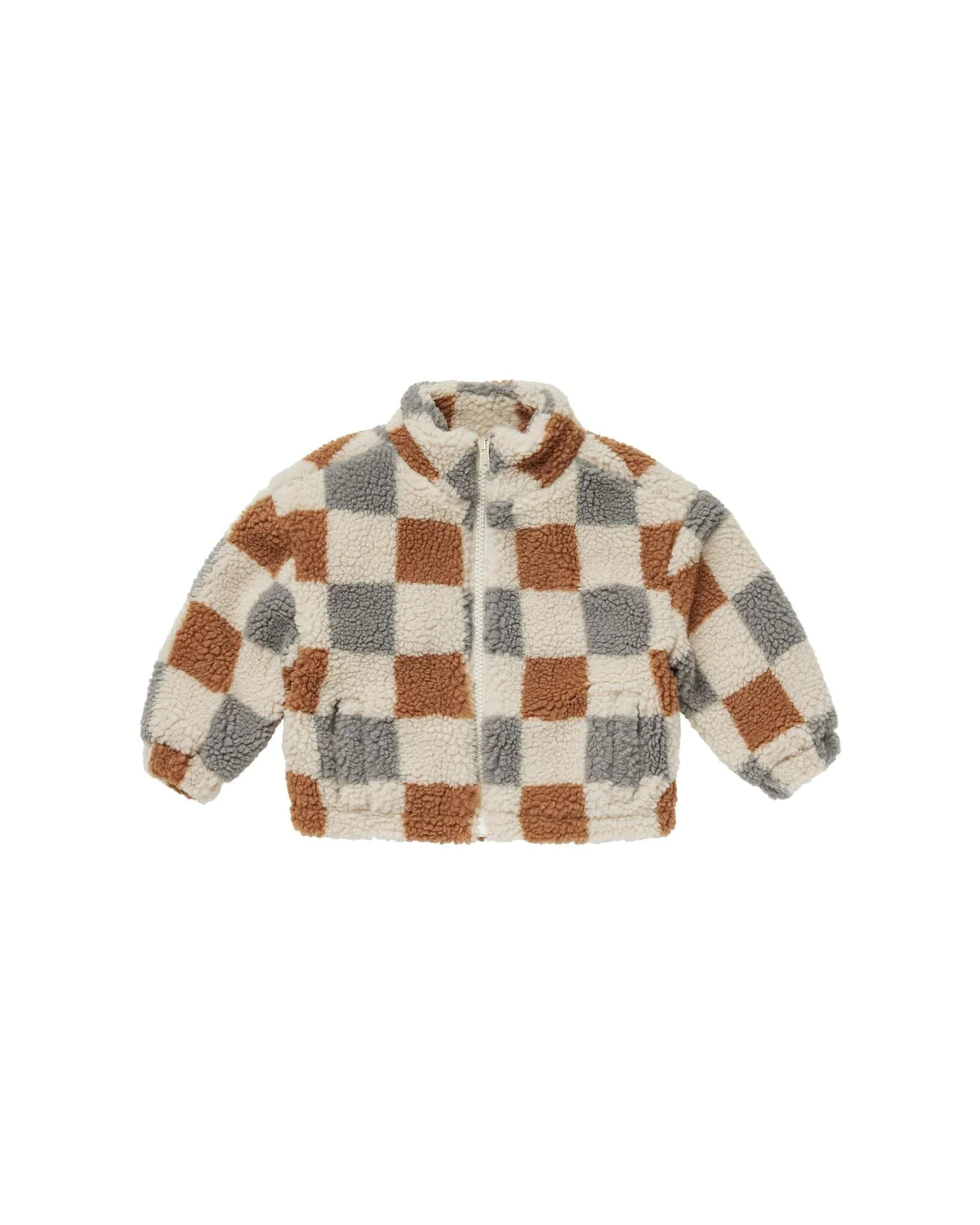 Coco Jacket in Shearling Check