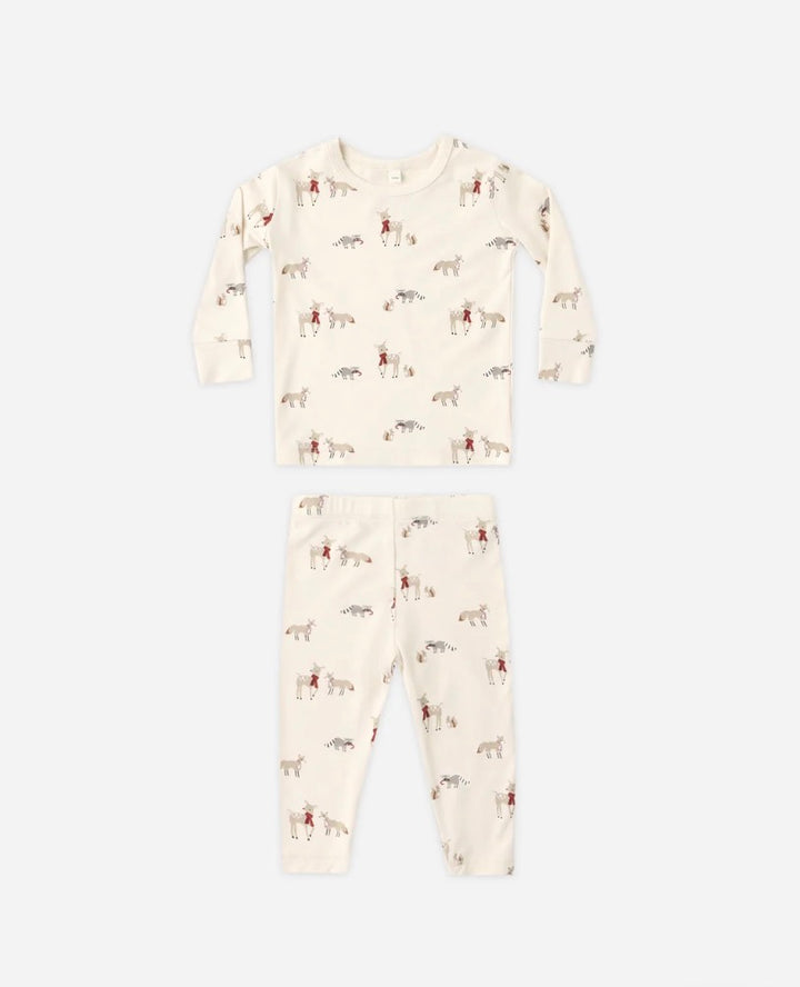 Bamboo Pajama Set Forest Friends