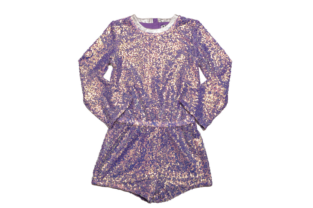 Purple Sequin Romper