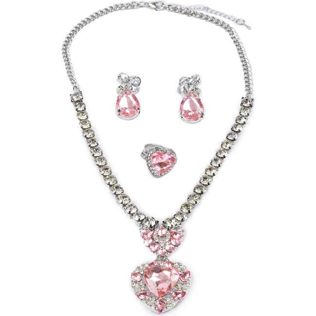 The Marilyn Pink/Silver 4pc Jewelry Set