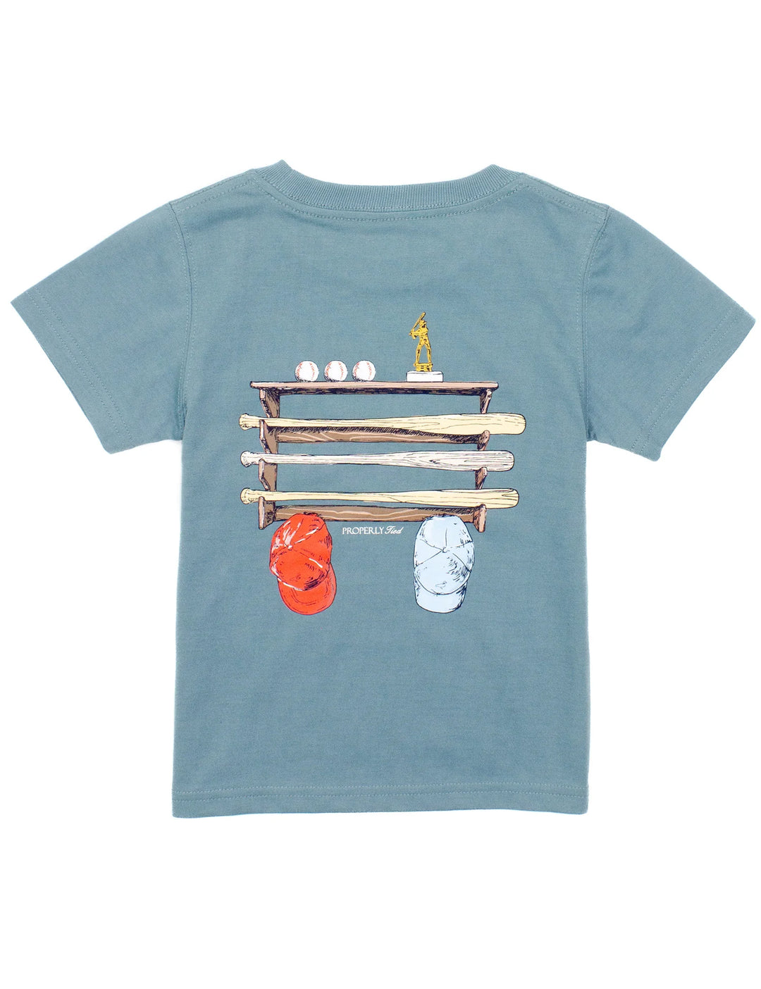 Boys Boy Bat Rach SS Steel Blue