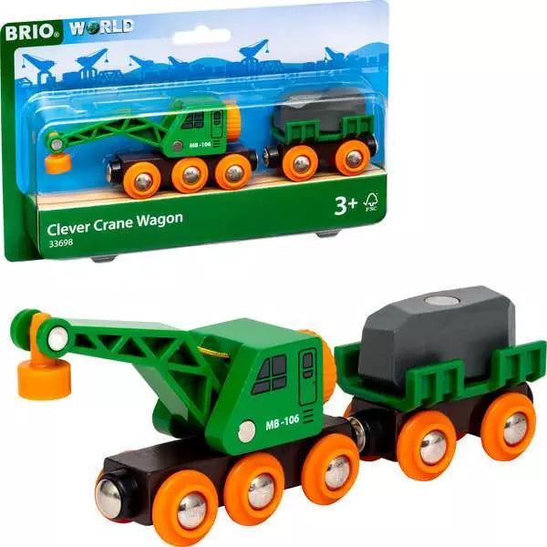 BRIO Clever Crane Wagon