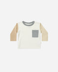 Load image into Gallery viewer, Color Block Long Sleeve Pocket Tee
