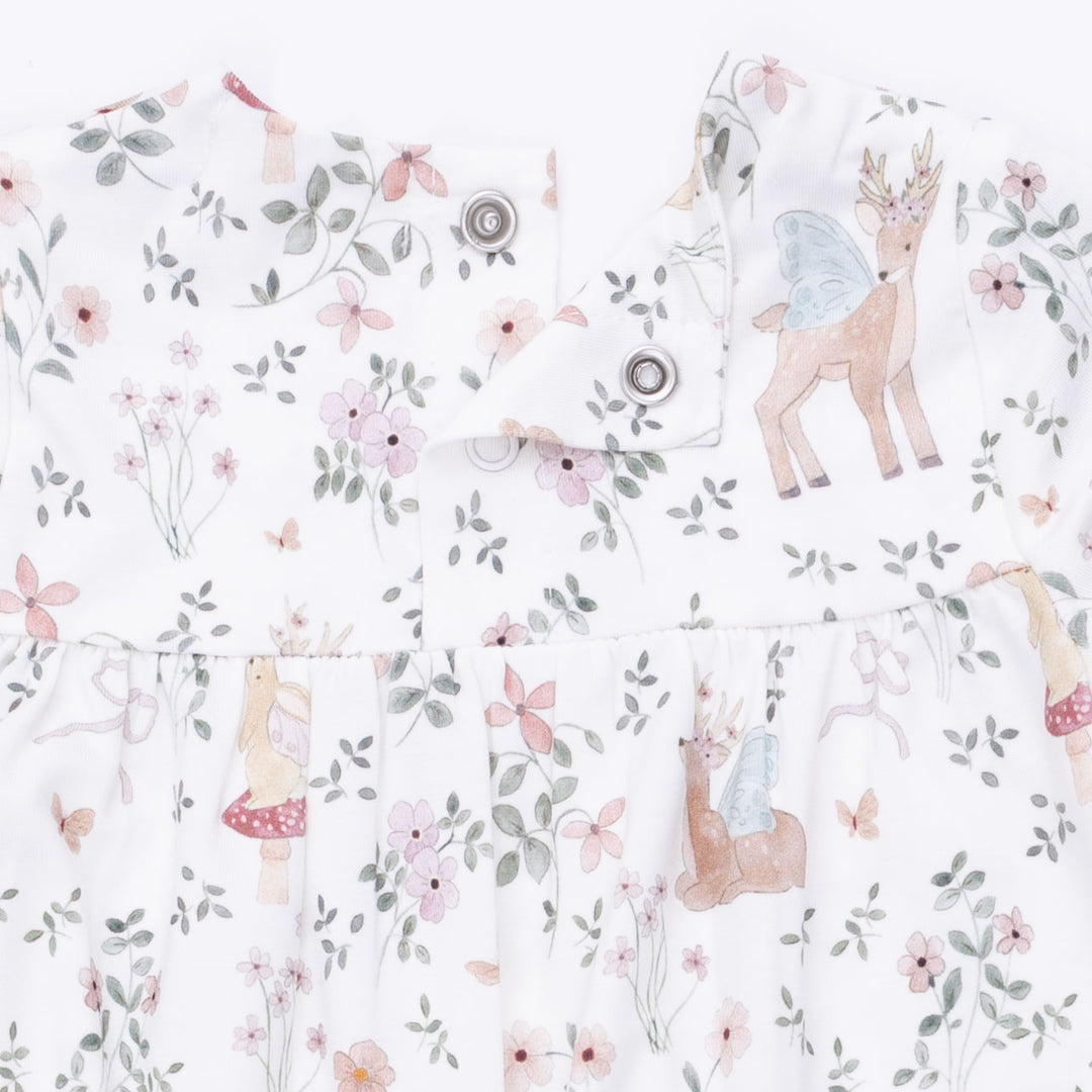 Enchanted Woodland - Smocked Long Sleeve Romper