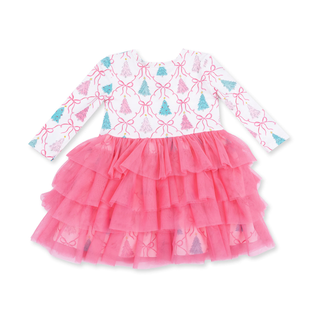Bow Trellis Tree - Twirly Long Sleeve Tutu Dress And Cartwheel Short