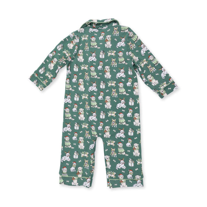 Christmas Dogs Uni - Long Sleeve Coat Style Romper